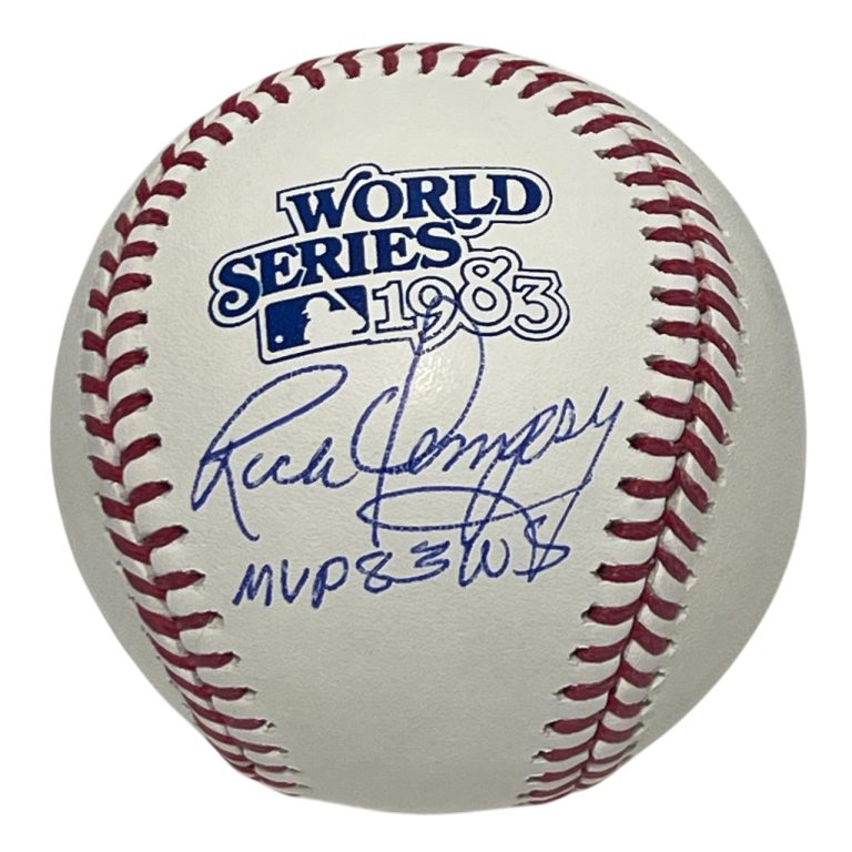 Rick Dempsey Signed 1983 WS ROMLB Baseball w/ MVP 83 WS Beckett Witness BAS COA