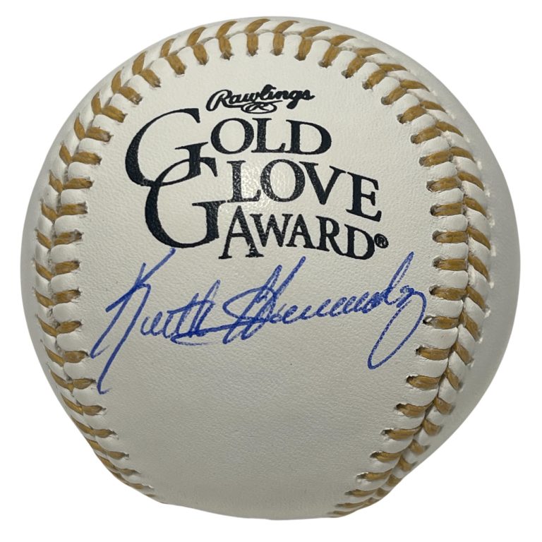 Keith Hernandez Signed Rawlings Gold Glove Logo Baseball Beckett Witness BAS COA