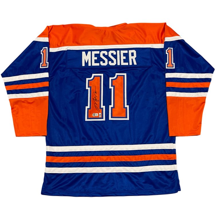Mark Messier Signed Autographed Edmonton Oilers Custom Jersey Beckett BAS COA