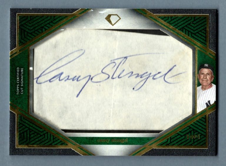 Casey Stengel 2024 Topps Diamond Icons Immortal Cut Signatures Gold Auto 1/1