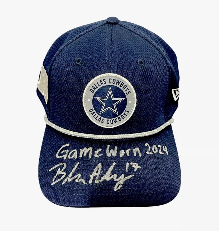 Brandon Aubrey Signed Auto Game Worn 2024 Cowboys Hat Beckett BAS COA #2