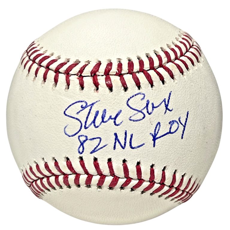 Steve Sax Signed ROMLB Baseball w/ 82 NL ROY Beckett Witness BAS COA