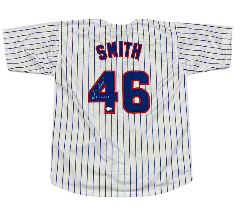 Lee Smith Signed Auto Chicago Cubs Jersey w/ HOF 2019 In Beckett Witness BAS COA
