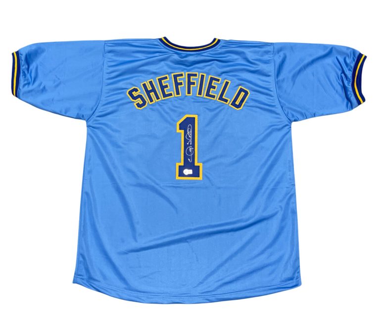 Gary Sheffield Signed Milwaukee Brewers Custom Jersey Beckett Witness BAS COA