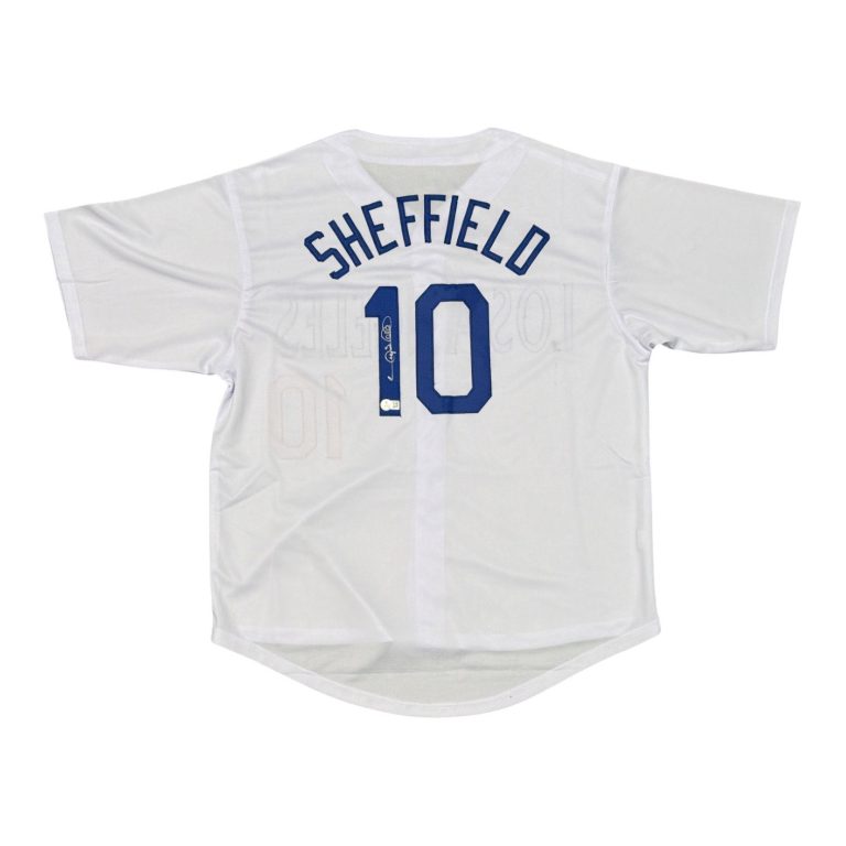 Gary Sheffield Signed Los Angeles Dodgers Custom Jersey Beckett Witness BAS COA