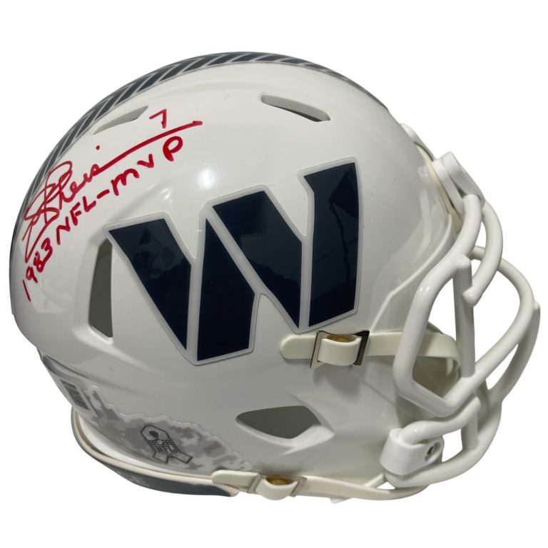 Joe Theismann Signed Washington Salute Mini Helmet w/ 1983 NFL MVP Beckett COA