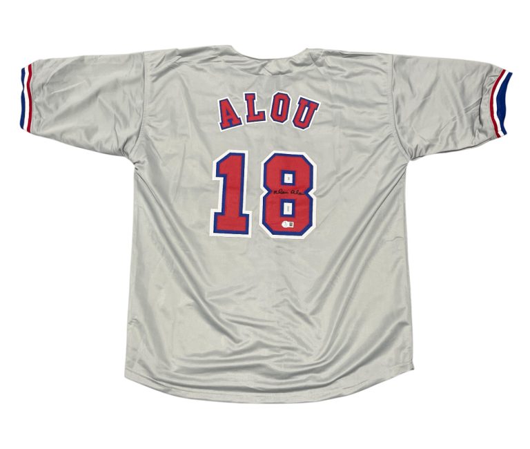Moises Alou Signed Montreal Expos Custom Jersey Beckett Witness BAS COA
