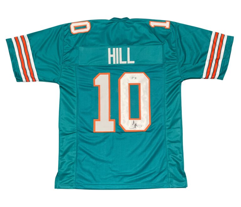 Tyreek Hill Signed Miami Dolphins Custom Throwback Jersey Beckett BAS COA