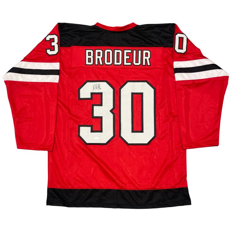 Martin Brodeur Signed Autographed New Jersey Devils Custom Jersey JSA COA