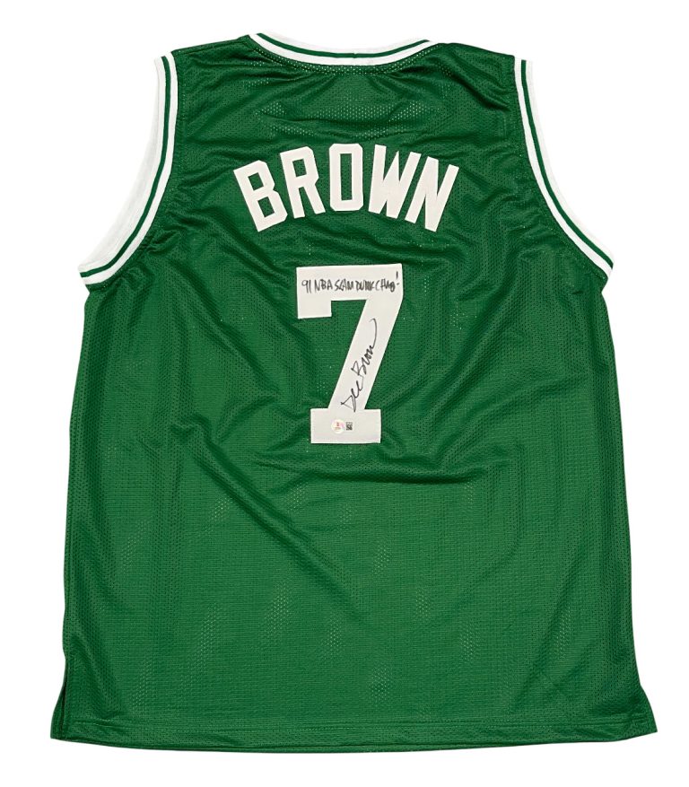 Dee Brown Signed Celtics Custom Jersey 91 NBA Slam Dunk Champ Beckett W BAS COA