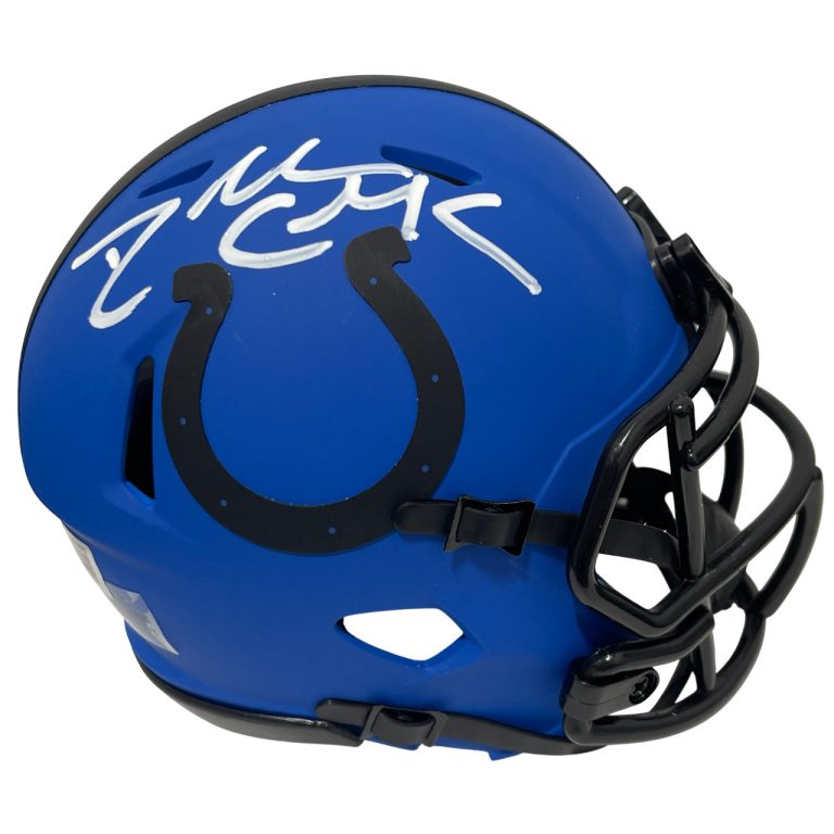Dallas Clark Signed Indianapolis Colts Rave Mini Helmet Beckett Witness BAS COA