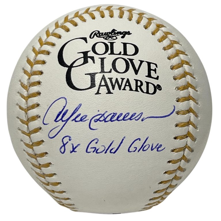 Andre Dawson Signed Rawlings Gold Glove Baseball w/ 8x GG Beckett Wit BAS COA