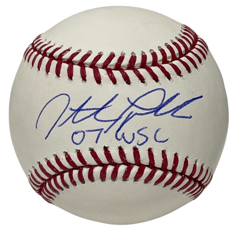 Jonathan Papelbon Signed ROMLB Baseball w/ 07 WSC Insc Beckett Witness BAS COA
