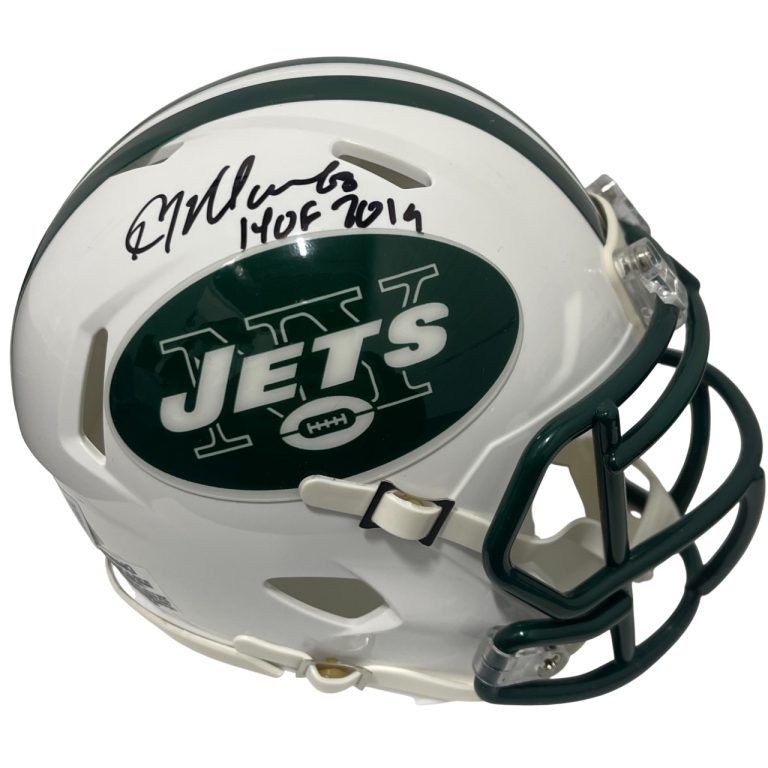 Kevin Mawae Signed NY Jets TB Mini Helmet w/ HOF 2019 Beckett Witness BAS COA