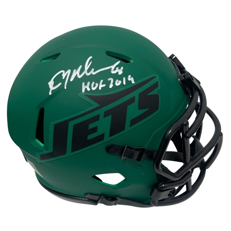 Kevin Mawae Signed NY Jets Rave Mini Helmet w/ HOF 2019 Beckett Witness BAS COA
