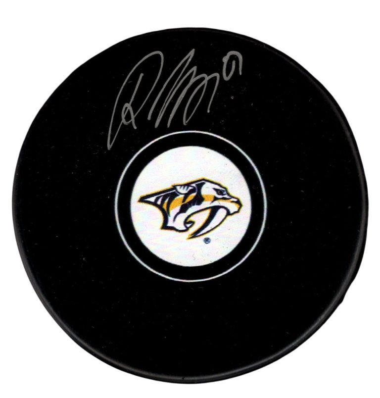 Roman Josi Signed Autographed Nashville Predators Logo Puck JSA COA