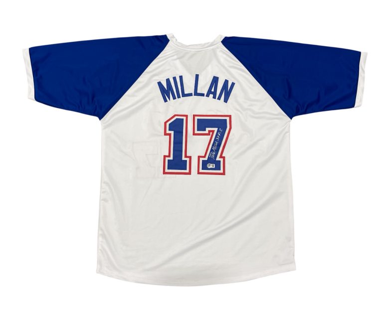 Felix Millan Signed Atlanta Braves Custom Jersey w 3x All Star Beckett W BAS COA