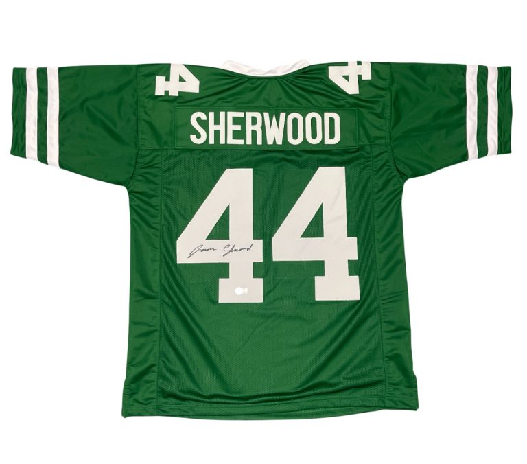 Jamien Sherwood Signed New York Jets Custom Jersey Beckett Witness BAS COA