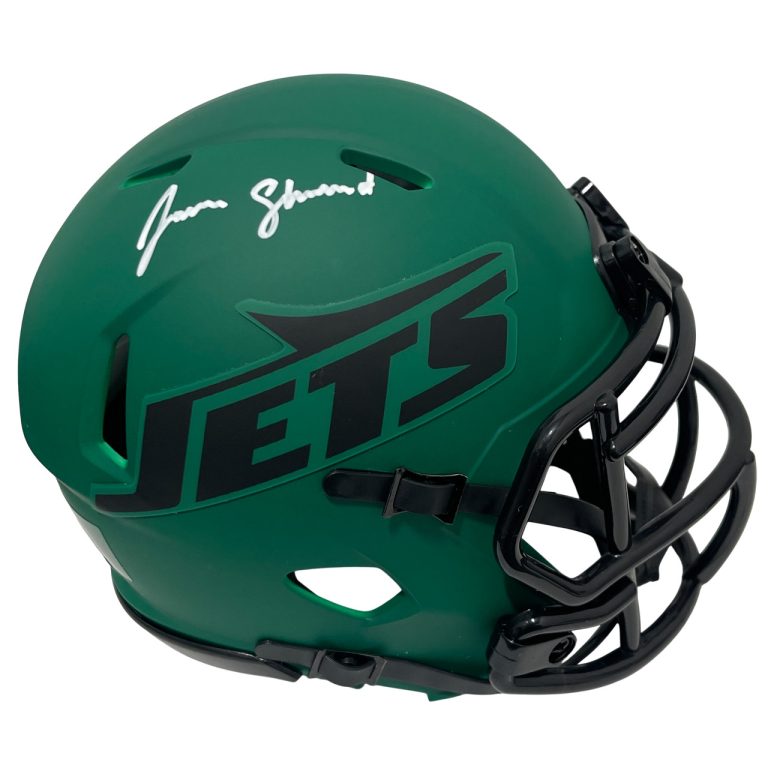 Jamien Sherwood Signed New York Jets Rave Mini Helmet Beckett Witness BAS COA