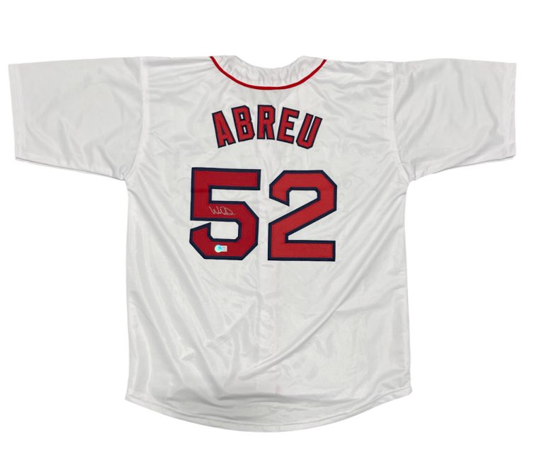 Wilyer Abreu Signed Boston Red Sox Custom White Jersey Beckett Witness BAS COA