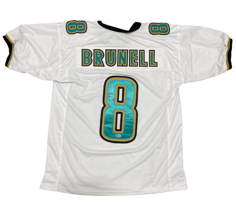 Mark Brunell Signed Jacksonville Jaguars Custom Jersey Beckett Witness BAS COA