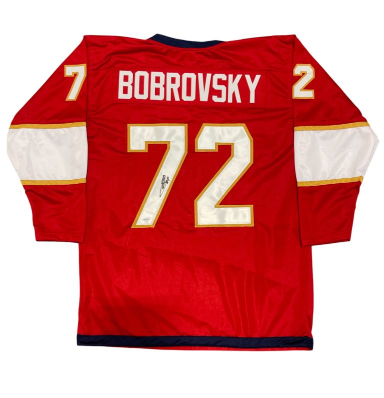 Sergei Bobrovsky Signed Autographed Florida Panthers Custom Jersey JSA COA