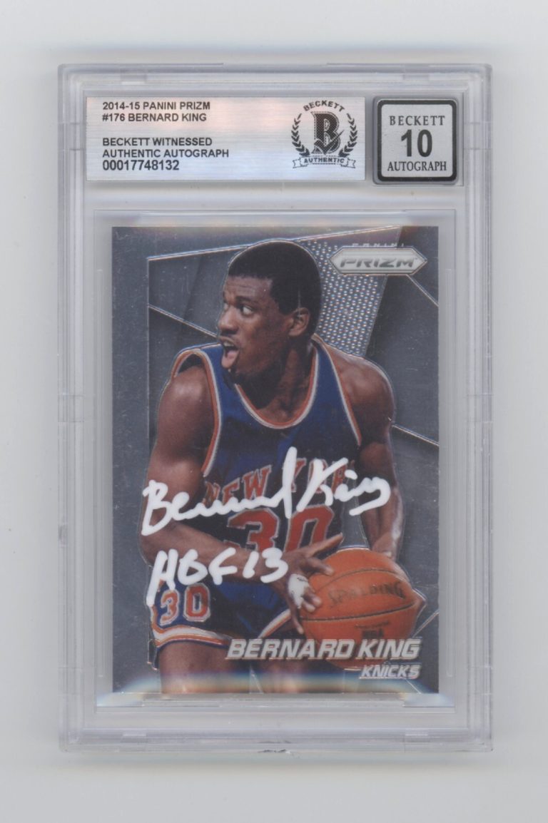 Bernard King 2014-2015 Panini Prizm #176 Signed w/HOF Beckett BGS 10 Auto Knicks