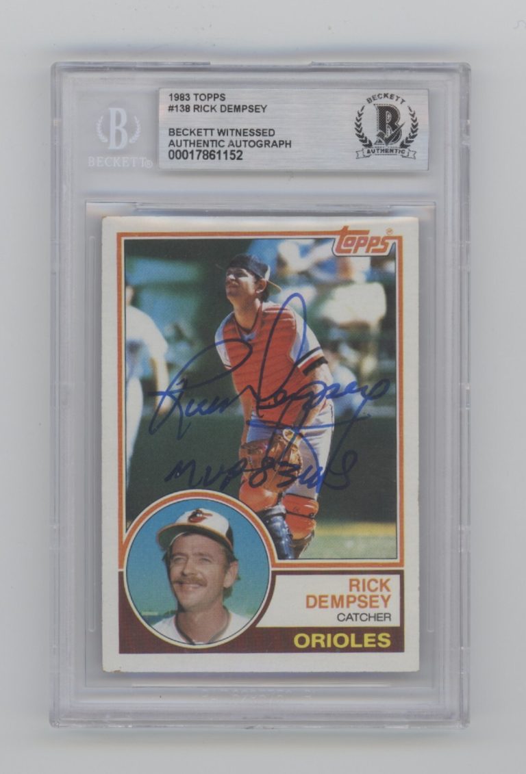 Rick Dempsey 1983 Topps #138 Signed w/ MVP 83 WS Beckett BGS BAS Auto Orioles