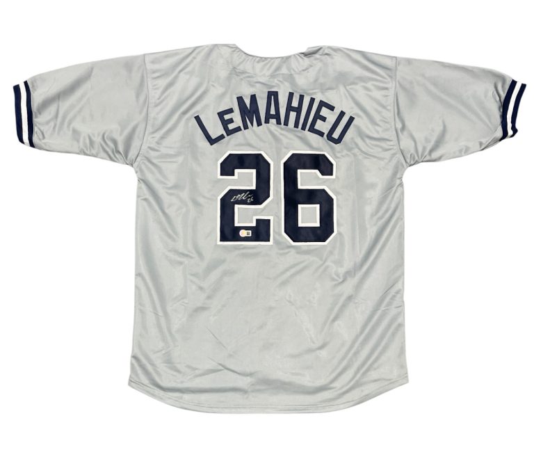 DJ LeMahieu Signed New York Yankees Custom Jersey Beckett Witness BAS COA