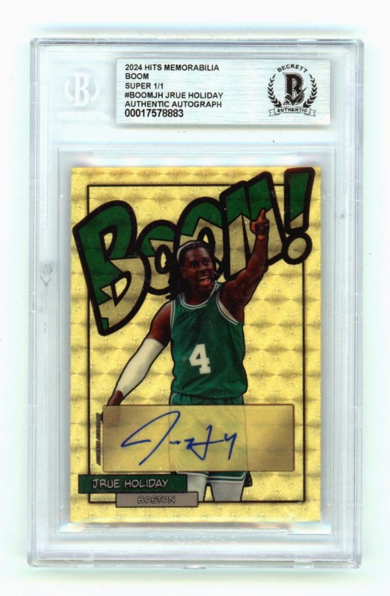 Jrue Holiday 2024 Hits Memorabilia BOOM Super 1/1 Signed BGS BAS Auto Boston