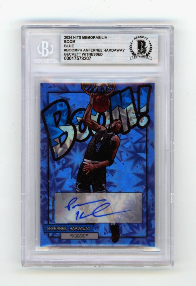 Anfernee Hardaway 2024 Hits Memorabilia BOOM Blue /5 Signed BGS BAS Auto Orlando