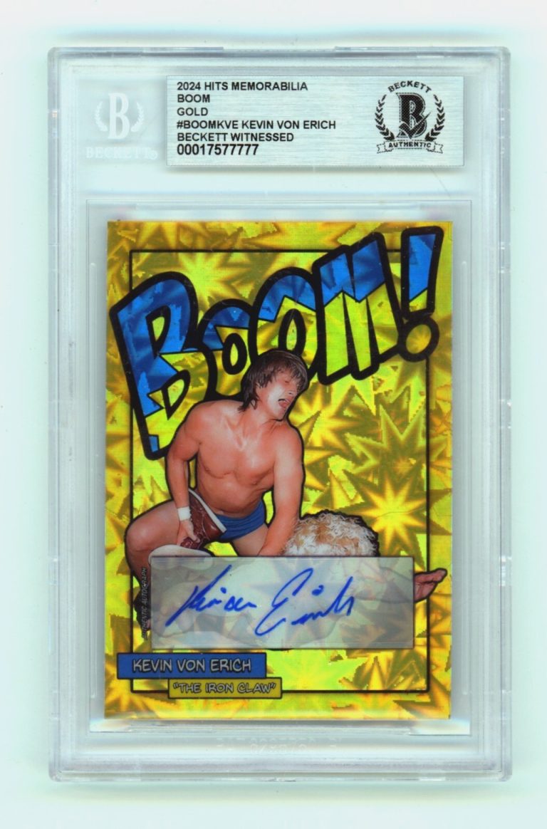 Kevin Von Erich 2024 Hits Memorabilia BOOM Gold /5 Signed BGS BAS Auto
