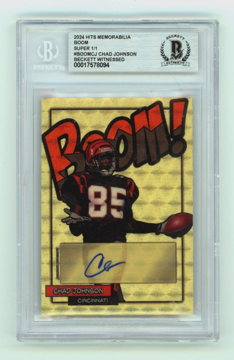 Chad Johnson 2024 Hits Memorabilia BOOM Super 1/1 Signed BGS BAS Auto Cincinnati