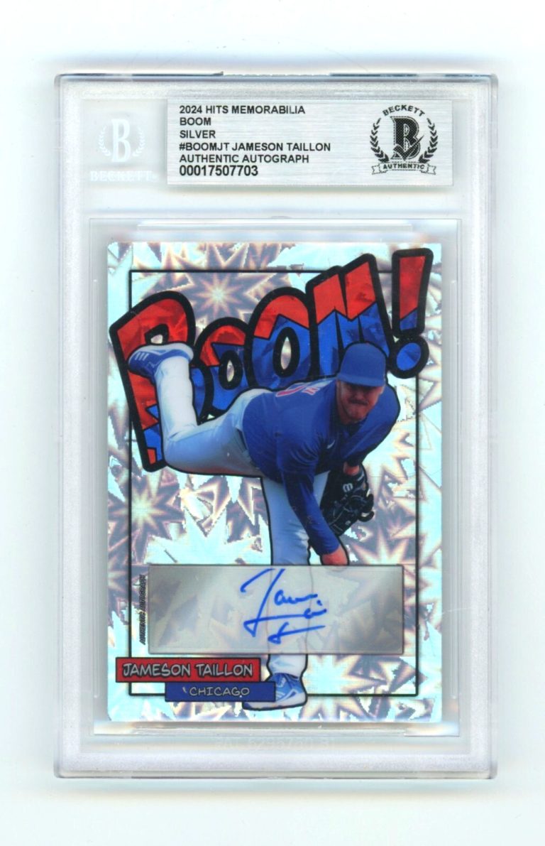 Jameson Taillon 2024 Hits Memorabilia BOOM Silver Signed BGS BAS Auto Chicago
