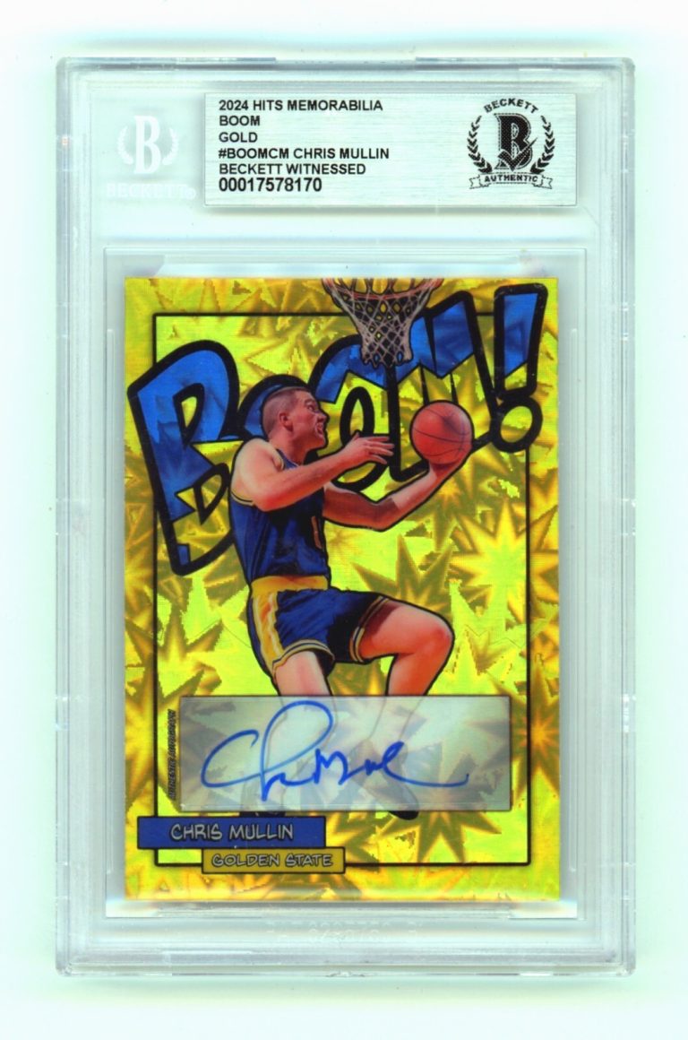 Chris Mullin 2024 Hits Memorabilia BOOM Gold /10 Signed BGS BAS Auto Warriors
