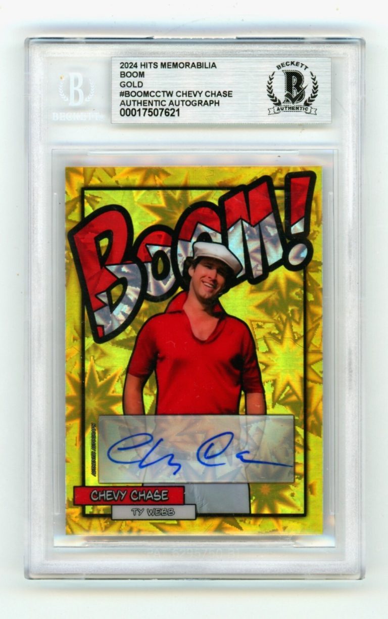 Chevy Chase Ty Webb 2024 Hits Memorabilia BOOM Gold /10 Signed BGS BAS Auto