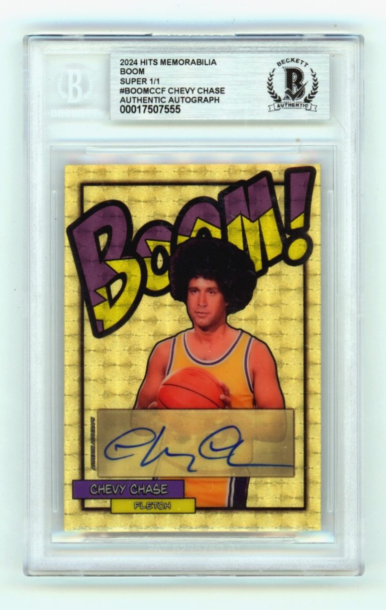 Chevy Chase Fletch 2024 Hits Memorabilia BOOM Super 1/1 Signed BGS BAS Auto