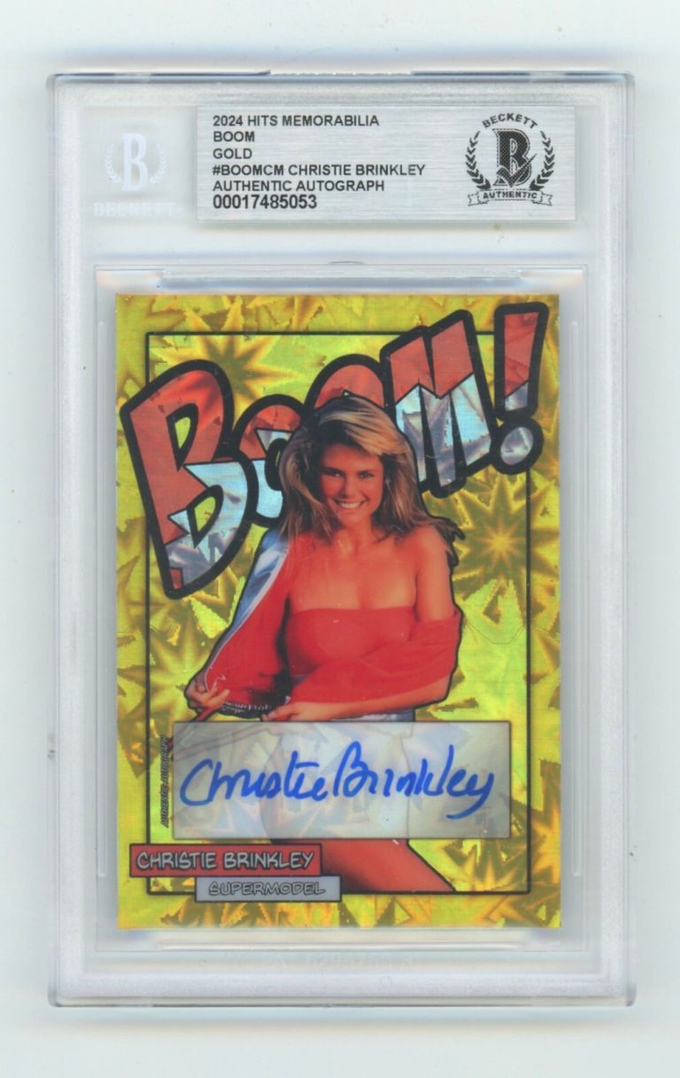 Christie Brinkley 2024 Hits Memorabilia BOOM Gold /5 Signed BGS BAS Auto