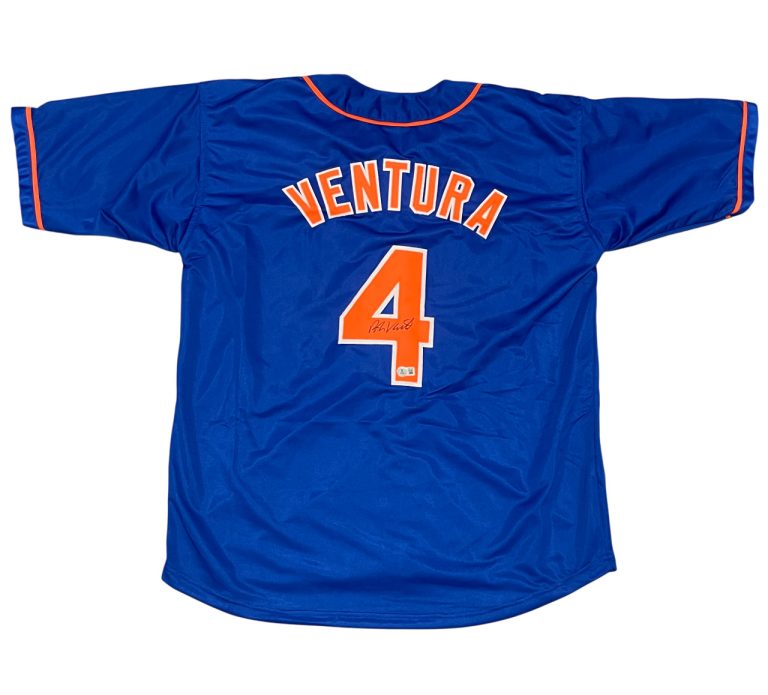 Robin Ventura Signed New York Mets Custom Jersey Beckett Witness BAS COA