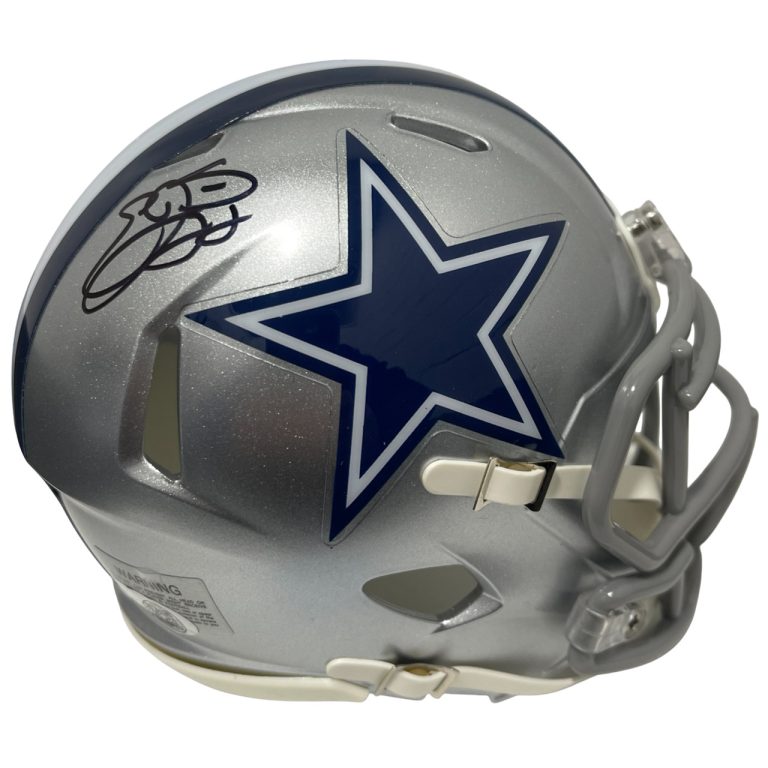 Emmitt Smith Signed Autographed Dallas Cowboys Speed Mini Helmet JSA COA