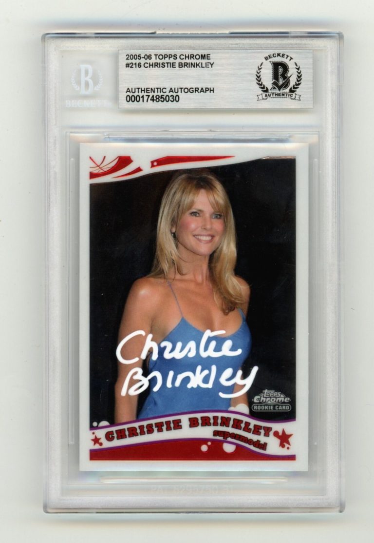 Christie Brinkley 2005-06 Topps Chrome #216 Rookie RC Signed BGS BAS Auto Model