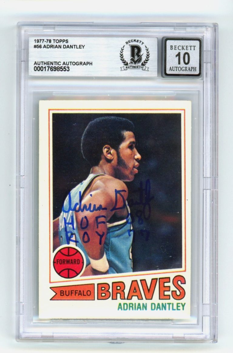 Adrian Dantley 1977-78 Topps #56 Rookie RC Signed w/ HOF ROY Beckett BGS 10 Auto