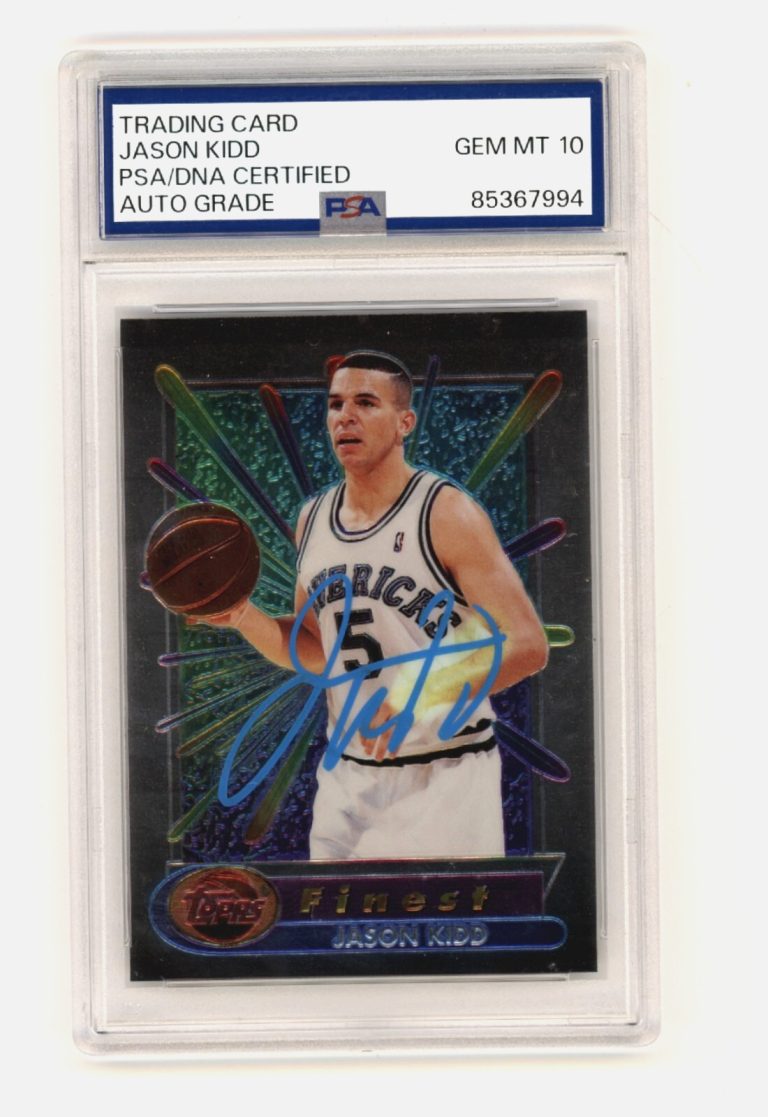 Jason Kidd 1994-95 Topps Finest #286 Rookie RC Signed 10 Auto PSA DNA