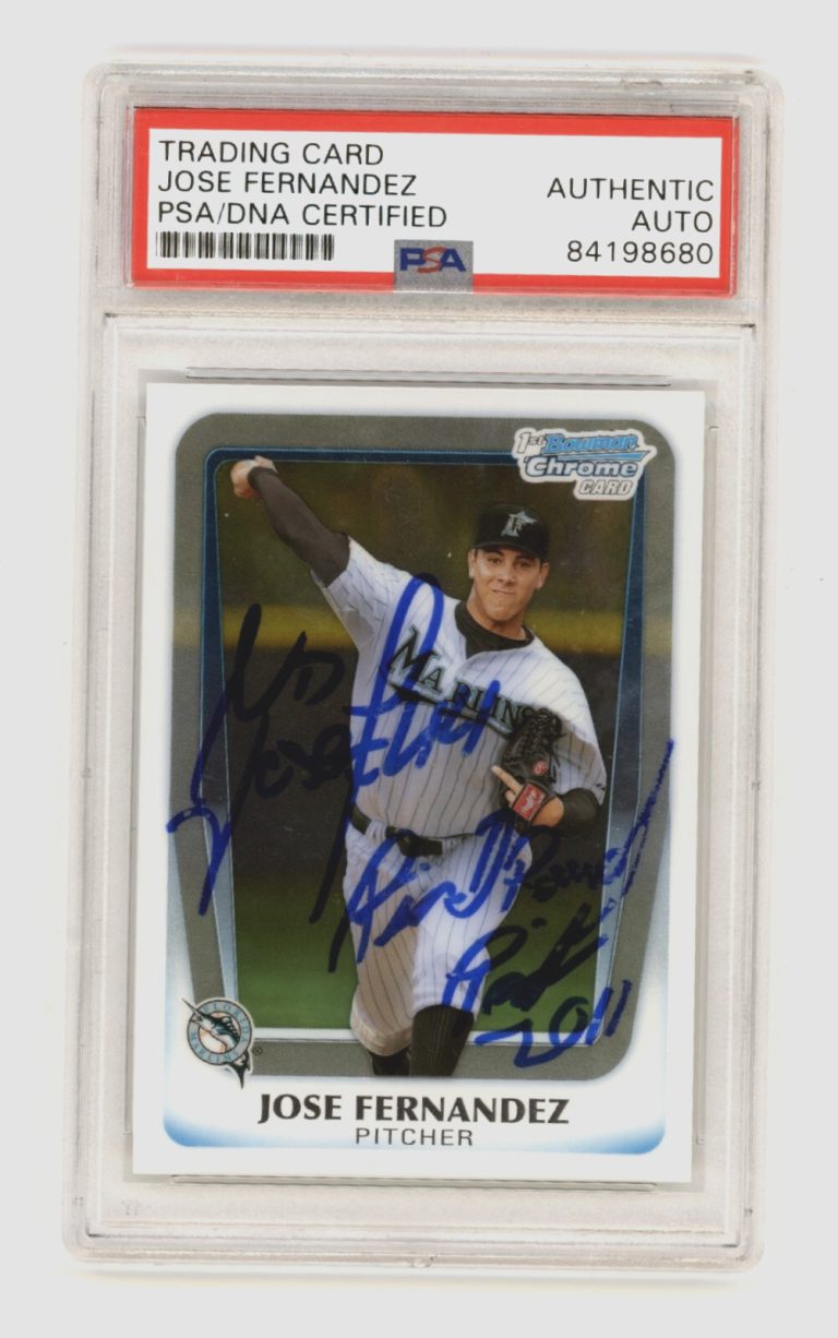 Jose Fernandez 2011 Bowman Chrome 1st Round Pick Signed RC PSA Authentic Auto