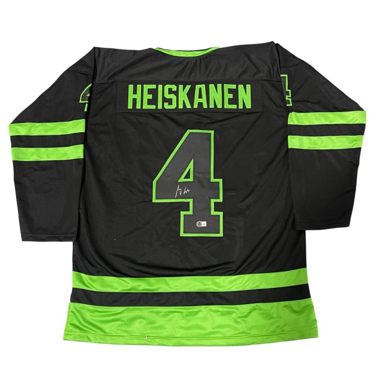 Miro Heiskanen Signed Dallas Stars Custom Black Jersey Beckett Witness BAS COA