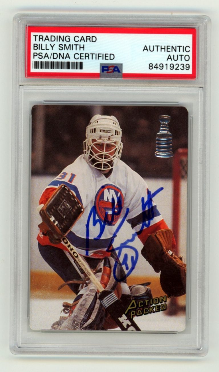 Billy Smith 1993 Action Packed #3 Signed PSA Authentic Auto NY Islanders HOF