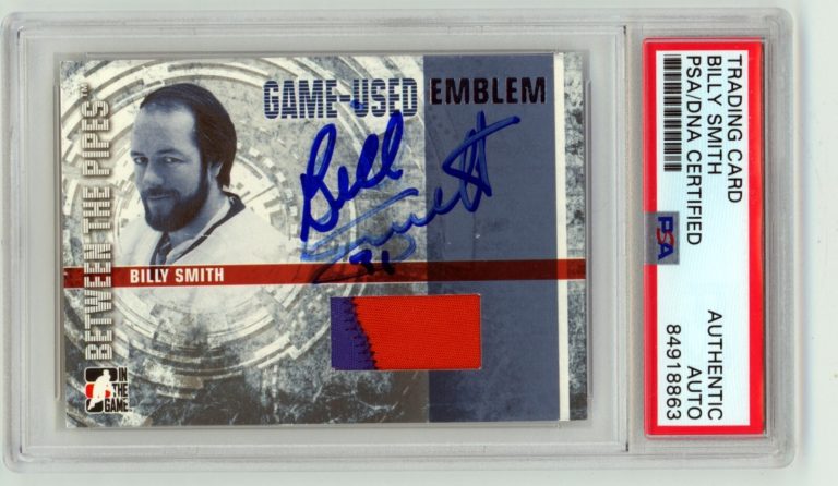Billy Smith 2007-08 ITG Between the Pipes #GUE-12 Signed Patch Auto PSA Auto