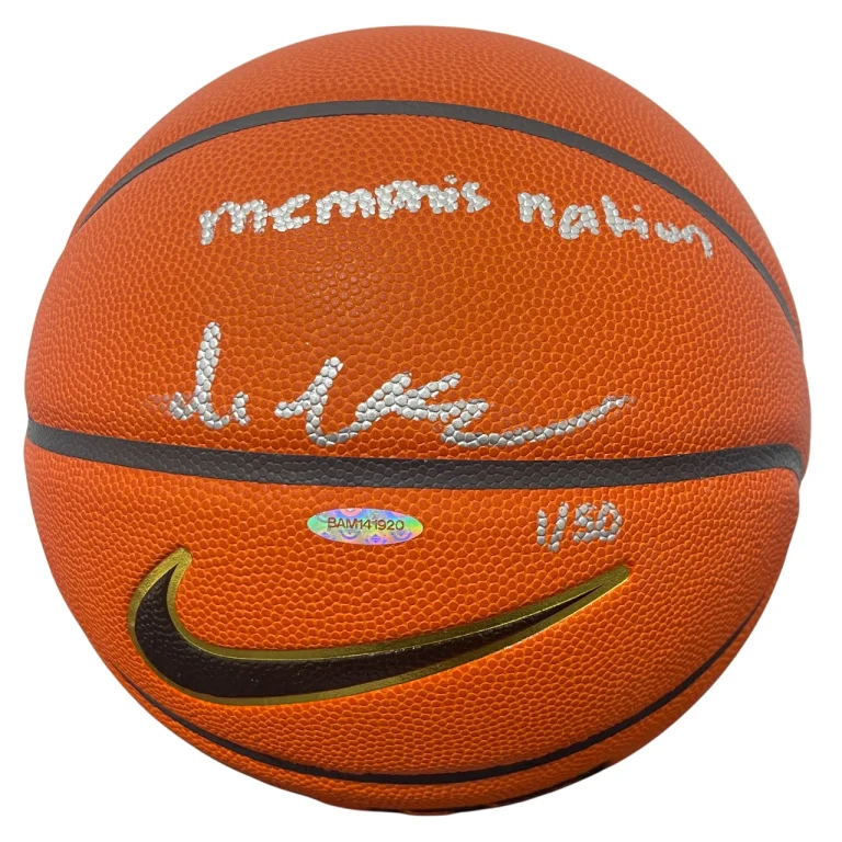 Emoni Bates Signed Nike Elite Basketball 1/50 Memphis Nation Upper Deck UDA COA