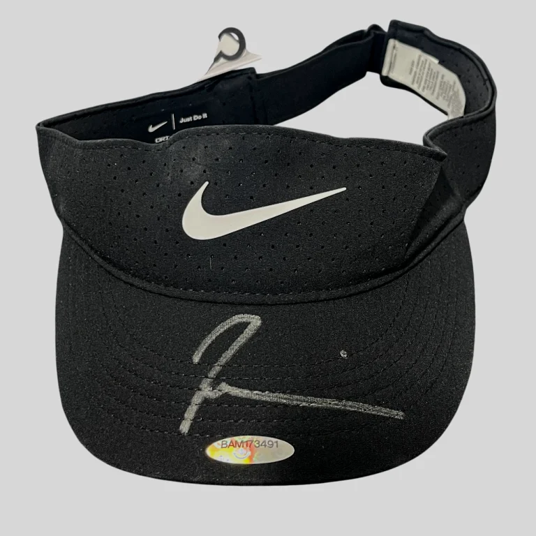 Naomi Osaka Signed Autographed Nike Black Visor Hat Upper Deck UDA COA Tennis