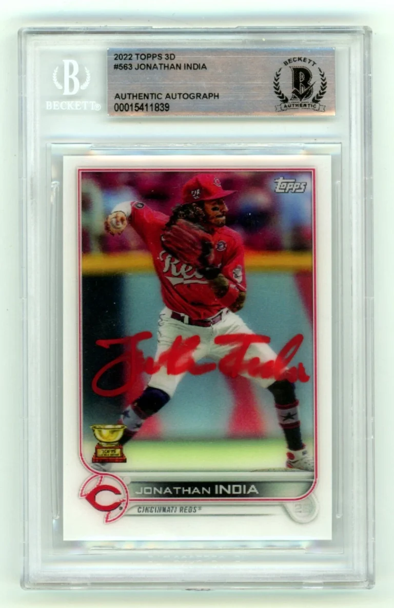Jonathan India 2022 Topps 3D #563 Signed Beckett BGS BAS Auto Kansas City Royals
